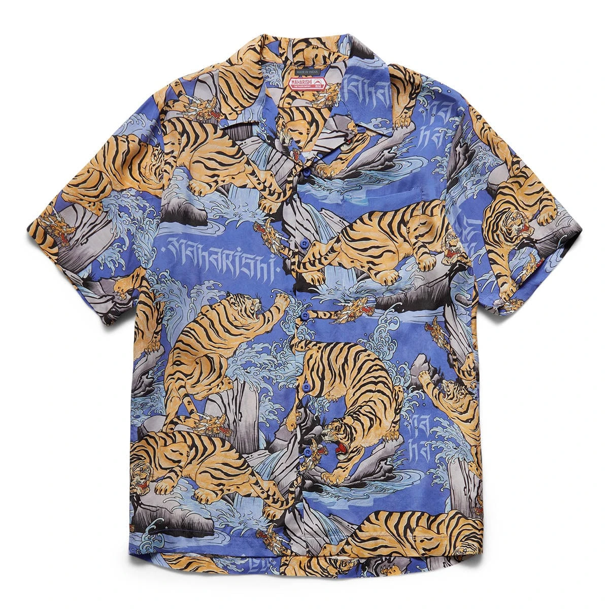Maharishi WATER TIGER CAMP COLLAR SHIRT 1 Maharishi WATER TIGER CAMP COLLAR SHIRT