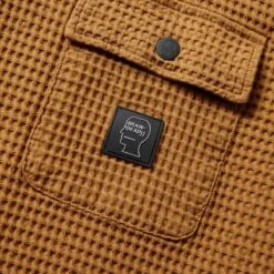 WAFFLE SNAP FRONT SHIRT -Apparel Promotion Store braindeadWAFFLESNAPFRONTSHIRTLIGHTBROWNSBDF22T22001365BR02 5