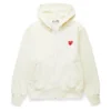 Comme Des Garçons Play PLAY ZIP HOODED SWEATSHIRT
