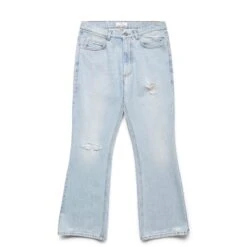 ERL WOVEN DISTRESSED DENIM PANTS