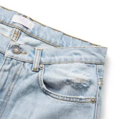 ERL WOVEN DISTRESSED DENIM PANTS -Apparel Promotion Store erlDISTRESSEDDENIMPANTSWOVENBLUESERL05P003 3