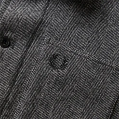 Fred Perry MIE HERRINGBONE OVERSHIRT -Apparel Promotion Store fredperryMIEHERRINGBONEOVERSHIRTBLACKSM4871 4