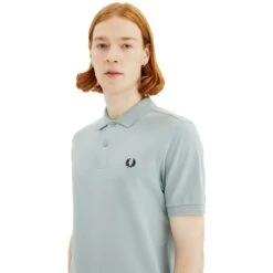 PLAIN FRED PERRY SHIRT -Apparel Promotion Store fredperryPLAINFREDPERRYSHIRTSILVERBLUESM6000 4