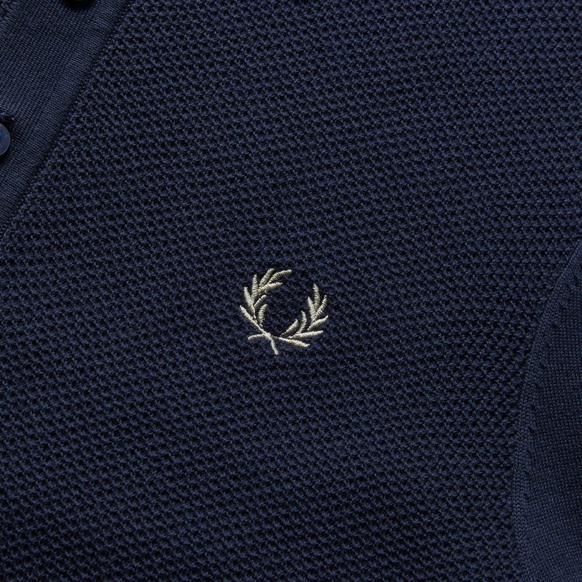 Fred Perry TEXTURED FRONT KNITTED SHIRT 2 Fred Perry TEXTURED FRONT KNITTED SHIRT - Image 2