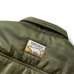 QUILTED SHIRT JACKET -Apparel Promotion Store humanmadeQUILTEDSHIRTJACKETOLIVEDRABMHM24JK024 5