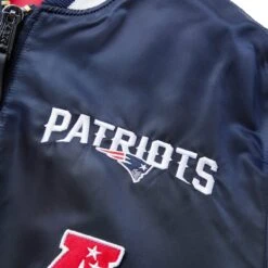 NEW ERA X ALPHA INDUSTRIES NEW ENGLAND PATRIOTS BOMBER JACKET -Apparel Promotion Store neweraMA 1MNVREWHX30760BR00NEEPATBLUEREDSMA 1 3
