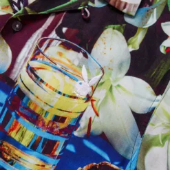 Pleasures X PLAYBOY TASTE BUTTON DOWN -Apparel Promotion Store pleasuresXPLAYBOYTASTEBUTTONDOWNBLUESP22PB025 BLUE 4