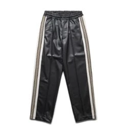 SYNTHETIC LEATHER TRACK PANTS