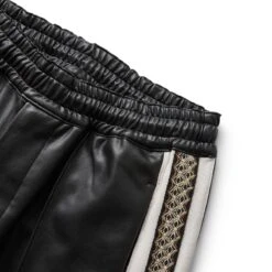 SYNTHETIC LEATHER TRACK PANTS -Apparel Promotion Store sasquatchfabrixSYNTHETICLEATHERTRACKPANTSBLACKS22AW PA9 018 01 3