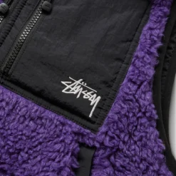 Stüssy SHERPA VEST -Apparel Promotion Store stussySHERPAVESTPURPLEXS118506 3